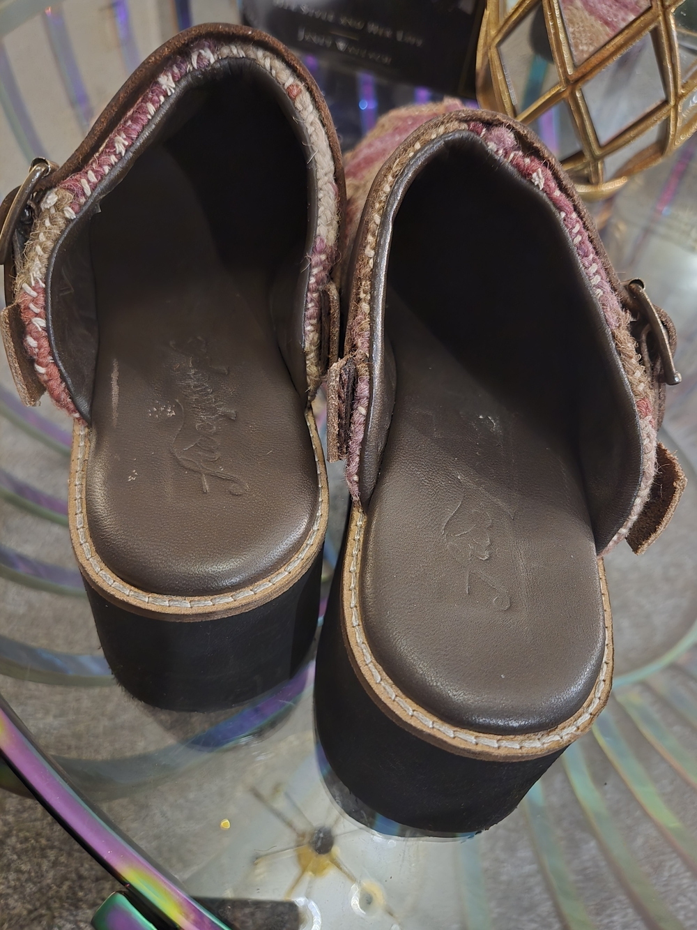 Free People Woven Platform Mules Size 11 - Picture 7 of 11